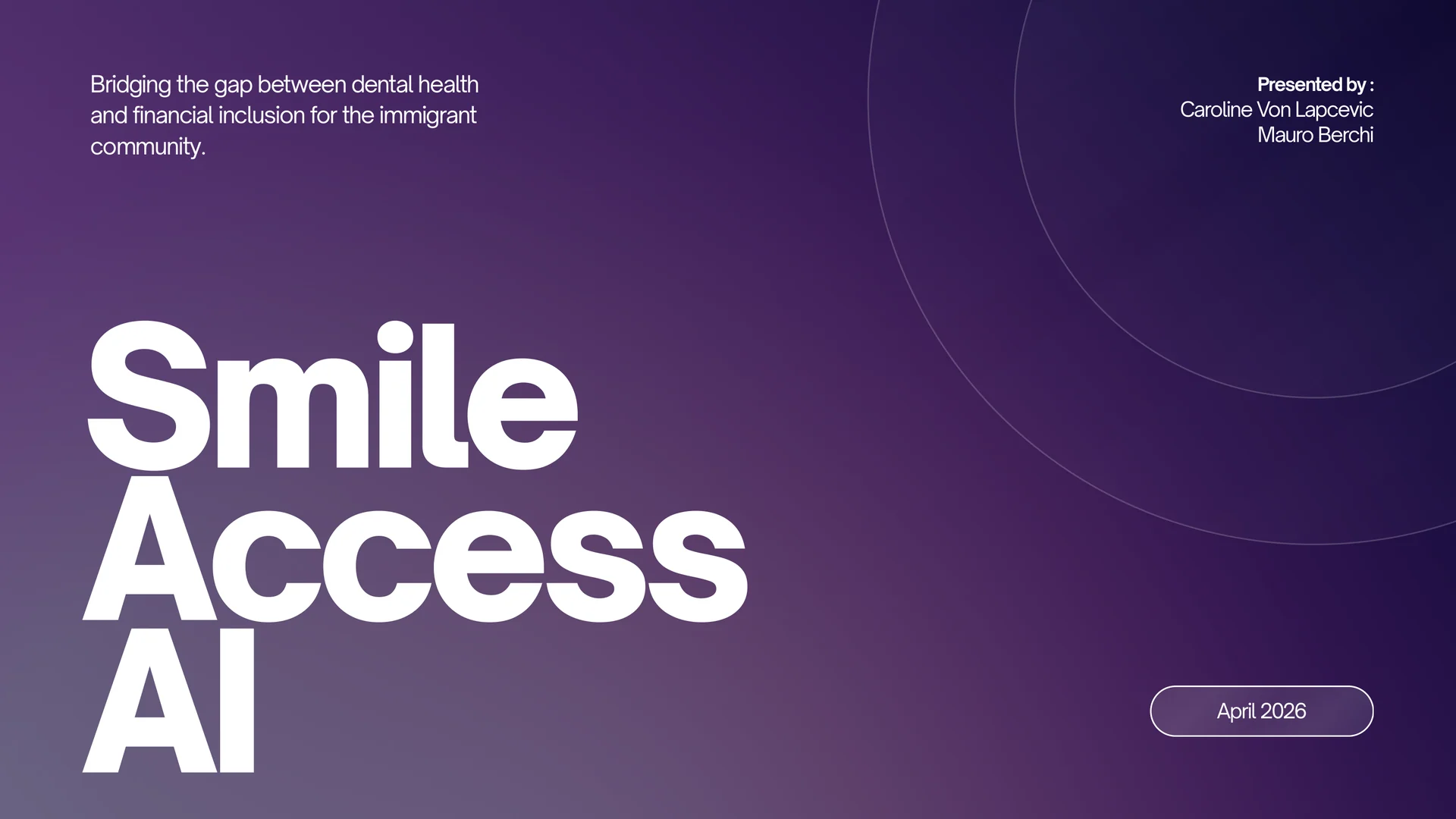 SmileAccess AI cover slide